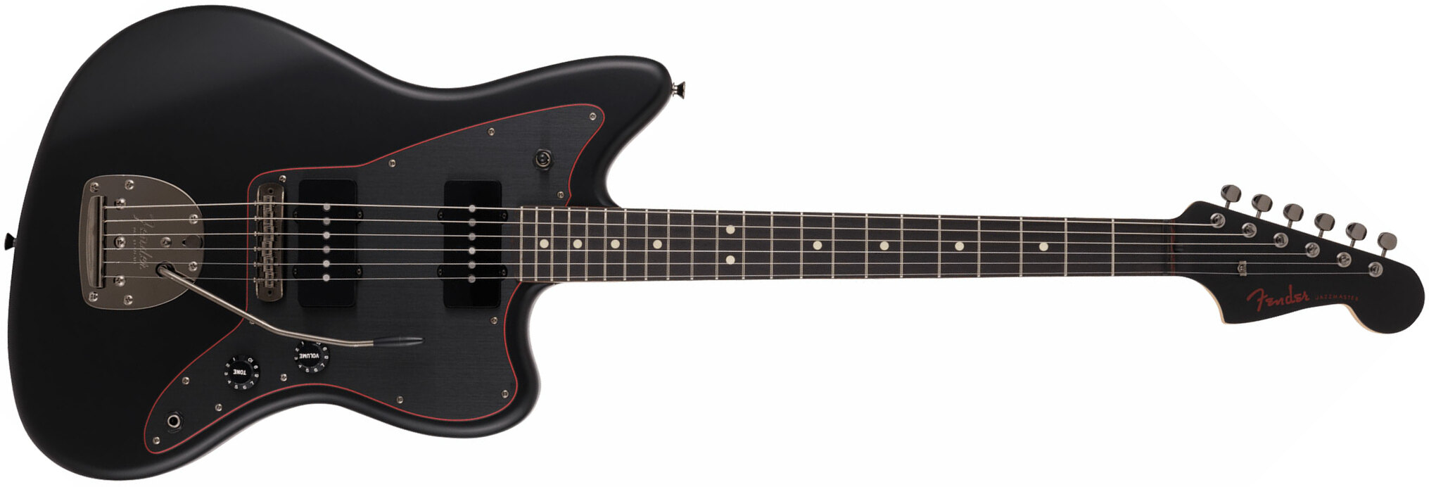 Fender Jazzmaster Hybrid Ii Jap 2s Trem Rw - Satin Black - Retro-rock elektrische gitaar - Main picture