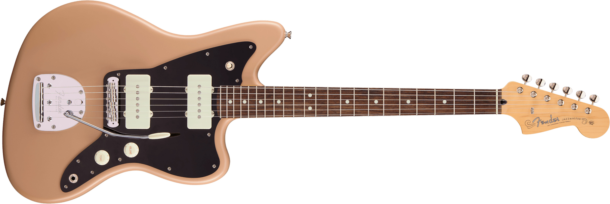 Fender Jazzmaster Hybrid Ii Mij Ltd Jap 2s Trem Rw - Sahara Taupe - Retro-rock elektrische gitaar - Main picture