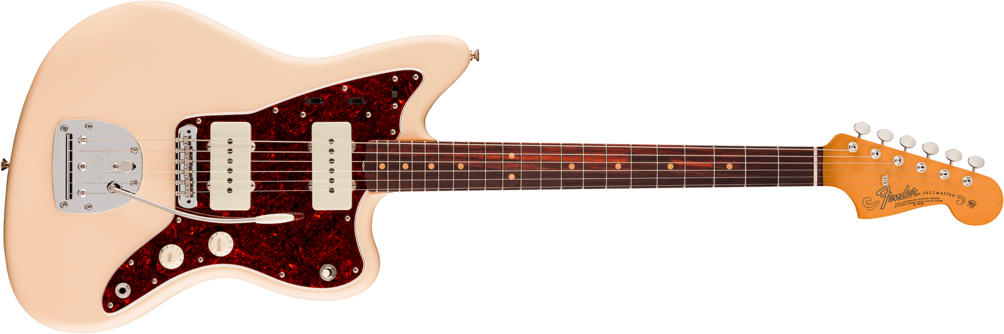Fender Jazzmaster Mid 60s Vintera 3 Mex 2s Trem Rw - Olympic White - Retro-rock elektrische gitaar - Main picture