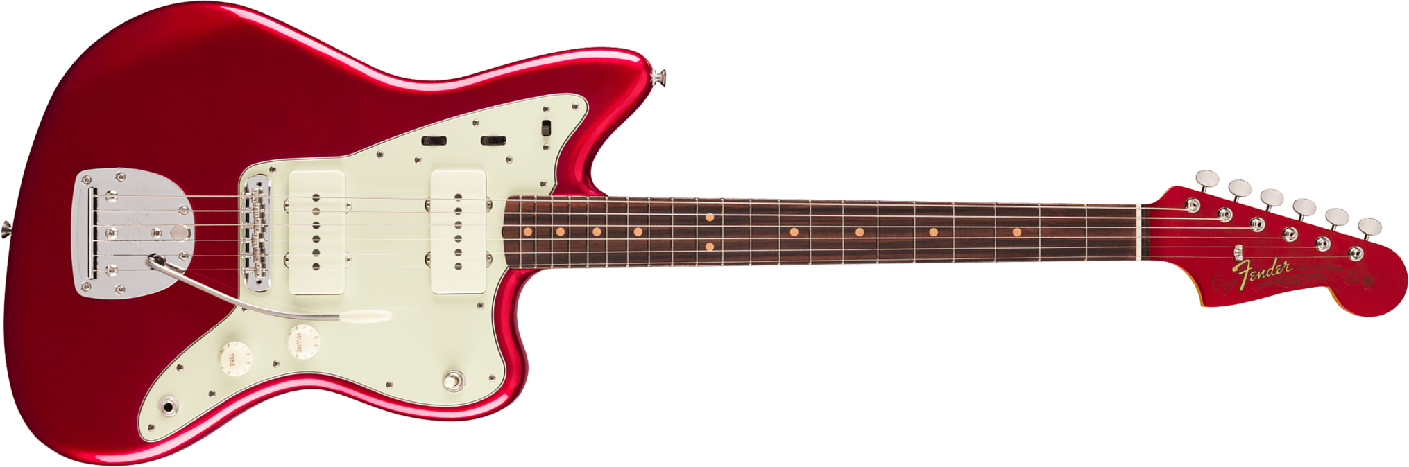 Fender Jazzmaster Mid 60s Vintera 3 Mex 2s Trem Rw - Candy Apple Red - Retro-rock elektrische gitaar - Main picture