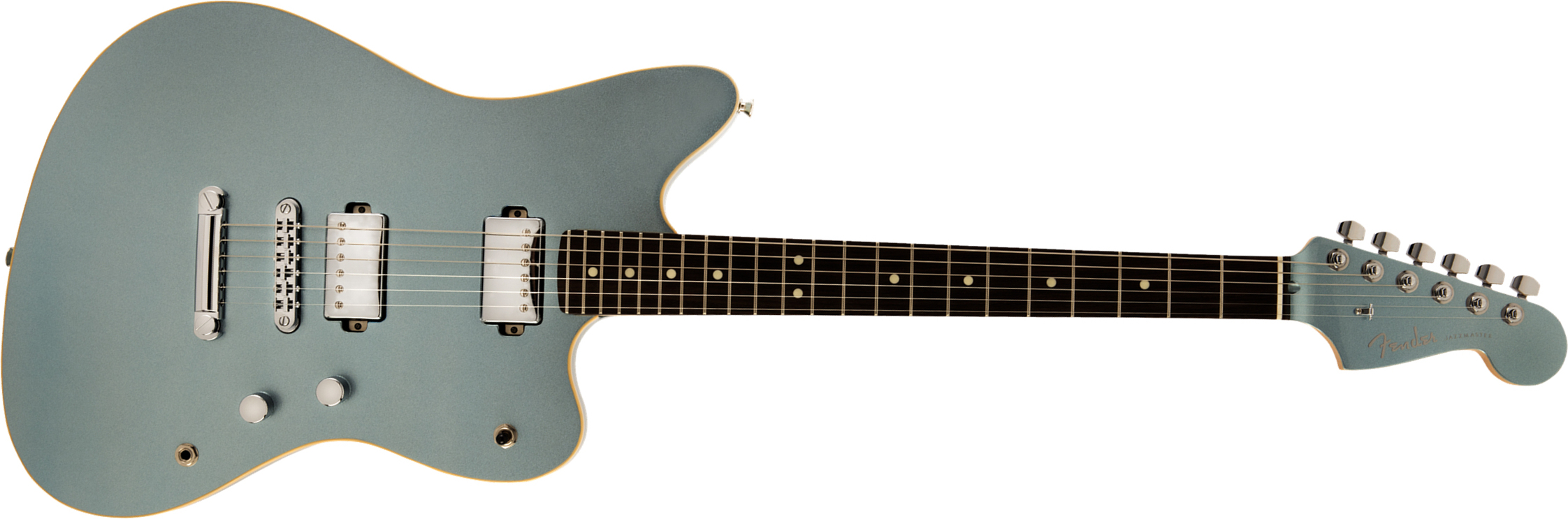 Fender Jazzmaster Modern Hh Japon Ht Rw - Mystic Ice Blue - Retro-rock elektrische gitaar - Main picture