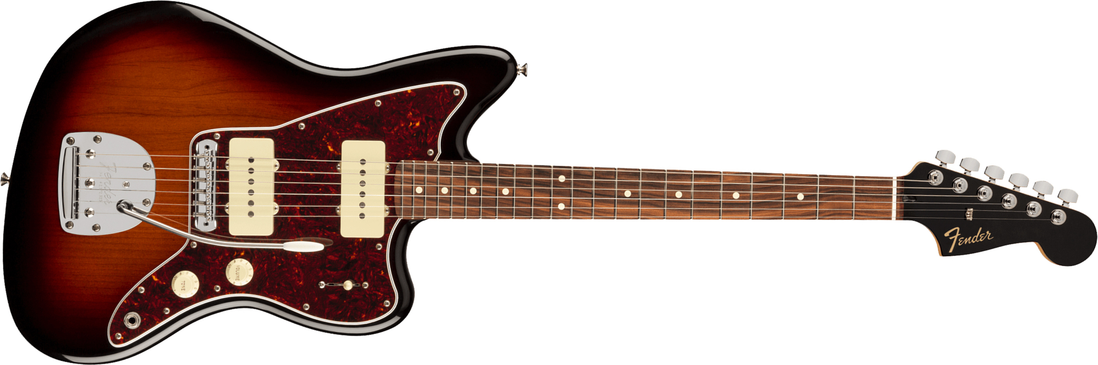 Fender Jazzmaster Player Ltd 2s Trem Pf - 3-color Sunburst - Retro-rock elektrische gitaar - Main picture