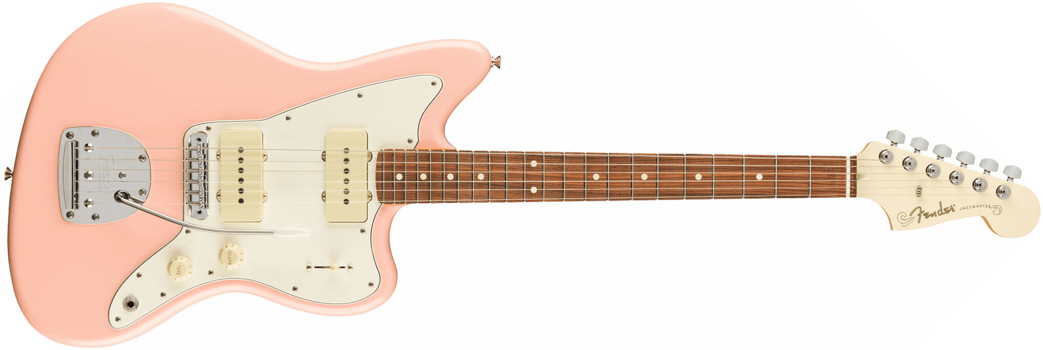 Fender Jazzmaster Player Ltd Mex 2s Trem Pf - Shell Pink - Retro-rock elektrische gitaar - Main picture