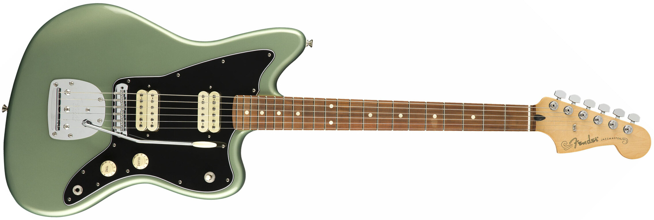 Fender Jazzmaster Player Mex Hh Pf - Sage Green Metallic - Retro-rock elektrische gitaar - Main picture