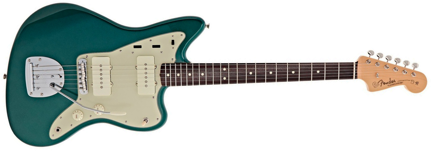 Fender Jazzmaster Traditional Ii 60s Mij Trem 2s Rw - Sherwood Green Metallic - Retro-rock elektrische gitaar - Main picture