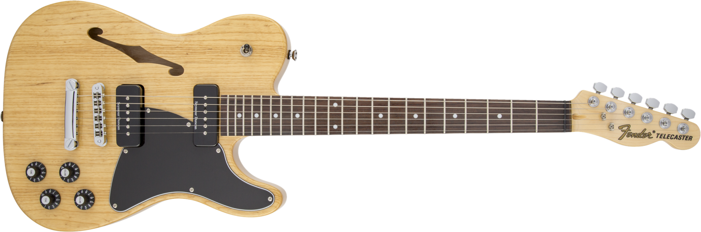 Fender Jim Adkins Tele Ja-90 Mex Signature 2p90 - Natural - Semi hollow elektriche gitaar - Main picture