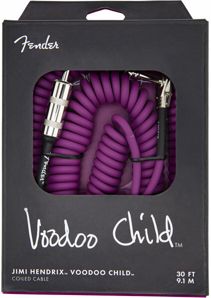 Fender Jimi Hendrix Voodoo Child Cable Instrument Spirale Droit/coude 30inc/9.1m Purple - Kabel - Main picture
