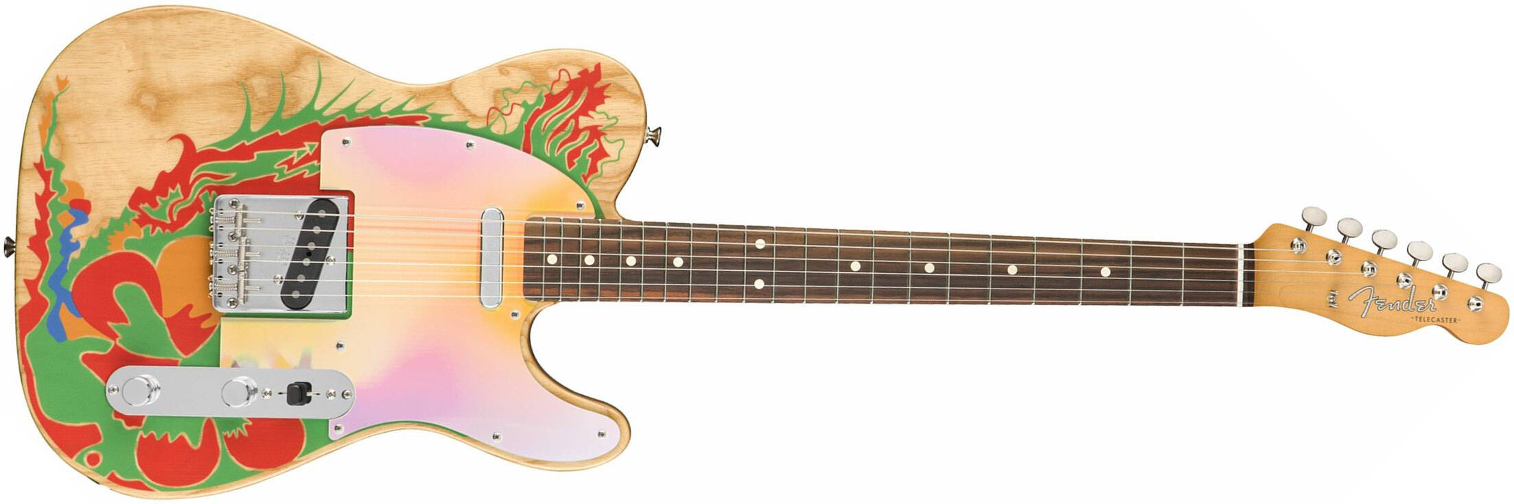 Fender Jimmy Page Tele Dragon Ltd Mex Signature Rw - Natural - Televorm elektrische gitaar - Main picture