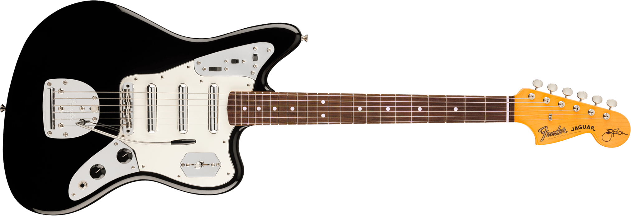 Fender Johnny Marr Jaguar Special Usa Ltd Signature Shsc 3s Trem Rw - Black - Kenmerkende elektrische gitaar - Main picture