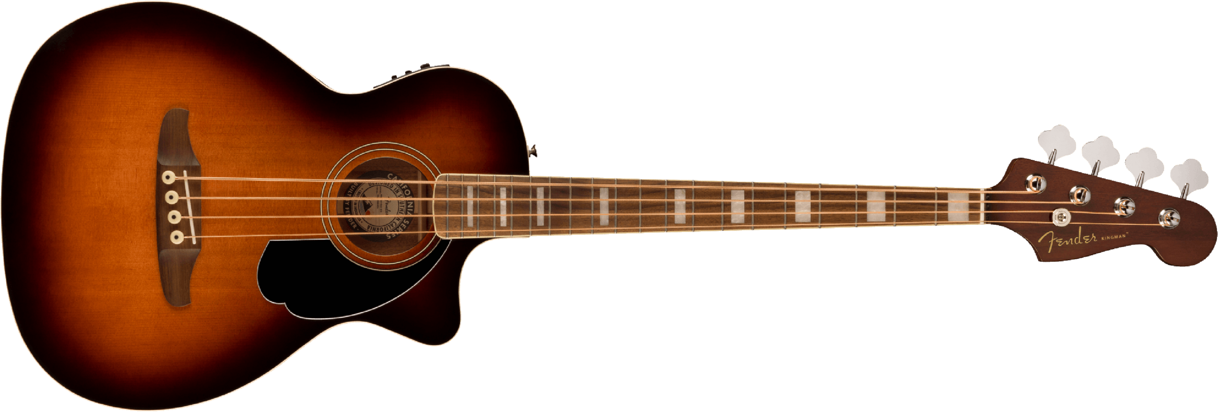 Fender Kingman Bass Sce Dreadnought Cw Epicea Sapelle - Shaded Edge Burst - Akoestische bas - Main picture