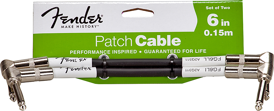 Fender Lot De 2 Performance Patch Cable - 6ft - 15cm - Black - Patch - Main picture