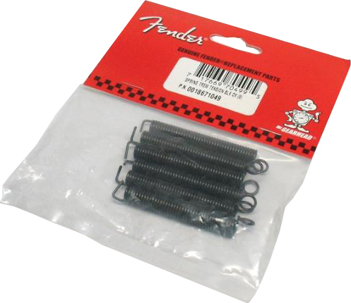 Fender Lot De 6 Tremolo Springs Black - Vibrato spring - Main picture