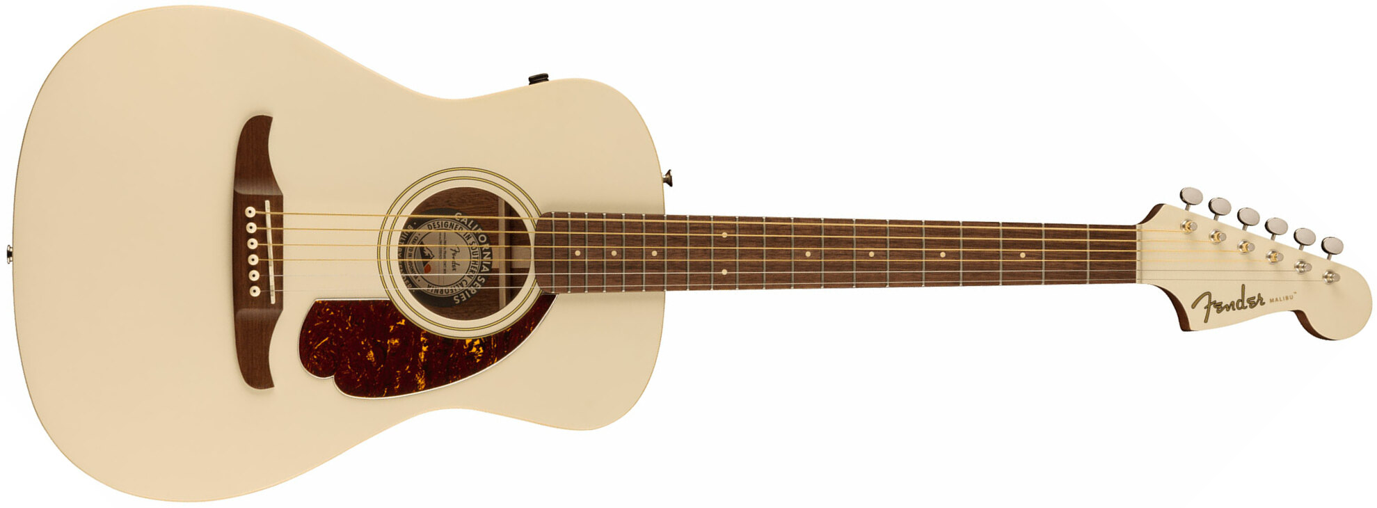 Fender Malibu Player 2023 Parlor Epicea Sapele Wal - Olympic White - Elektro-akoestische gitaar - Main picture