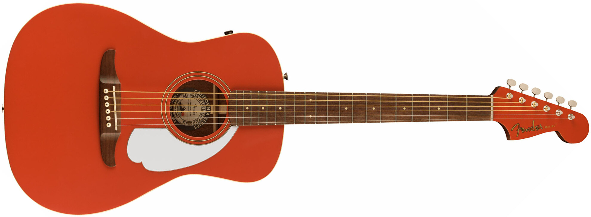 Fender Malibu Player 2023 Parlor Epicea Sapele Wal - Fiesta Red - Elektro-akoestische gitaar - Main picture