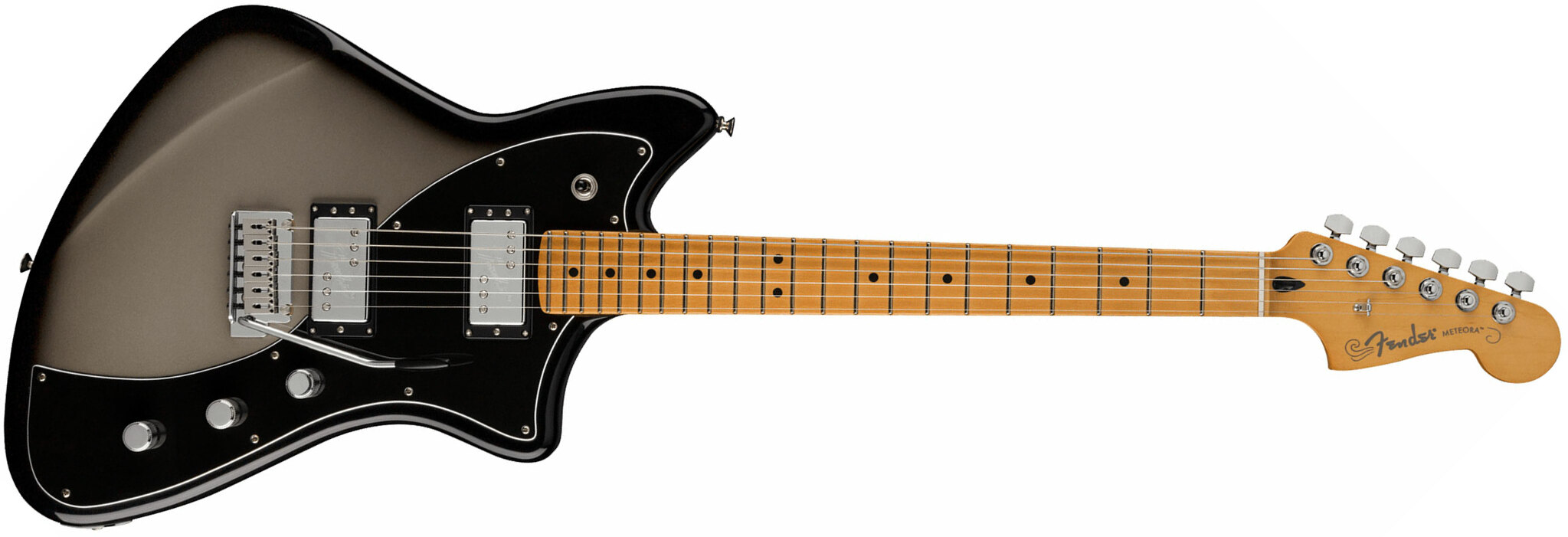 Fender Meteora Player Plus Hh Mex 2h Ht Mn - Silver Burst - Retro-rock elektrische gitaar - Main picture