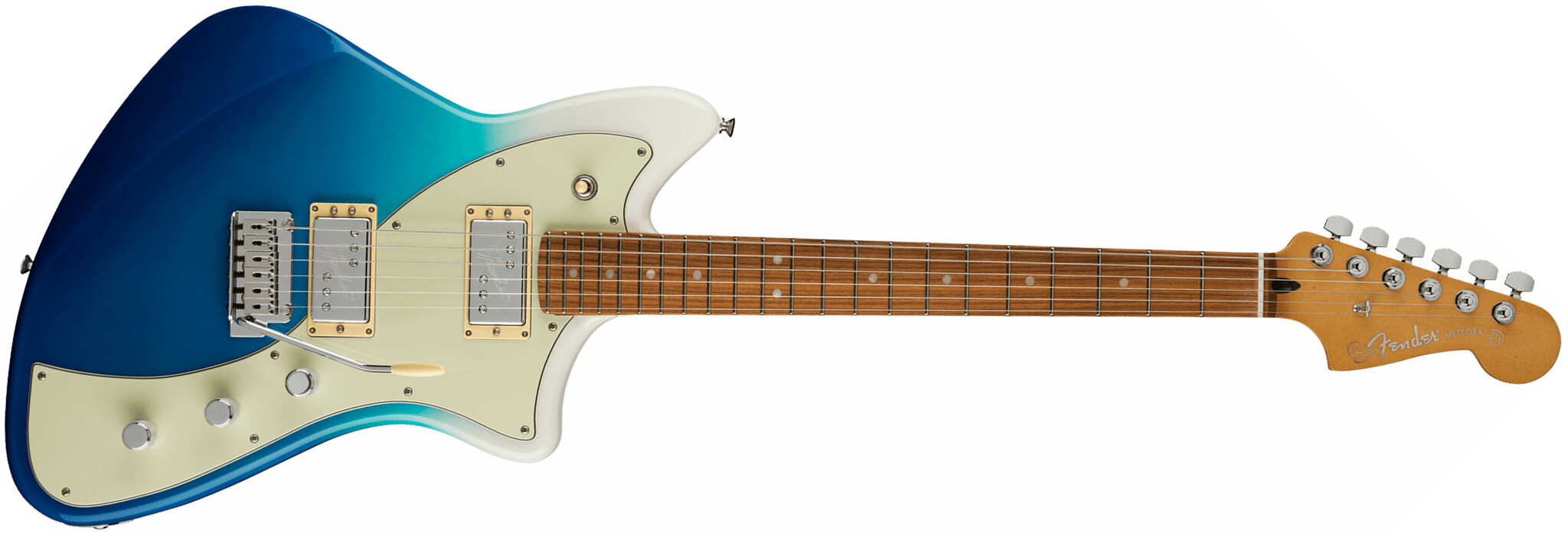Fender Meteora Player Plus Hh Mex 2h Ht Pf - Belair Blue - Retro-rock elektrische gitaar - Main picture