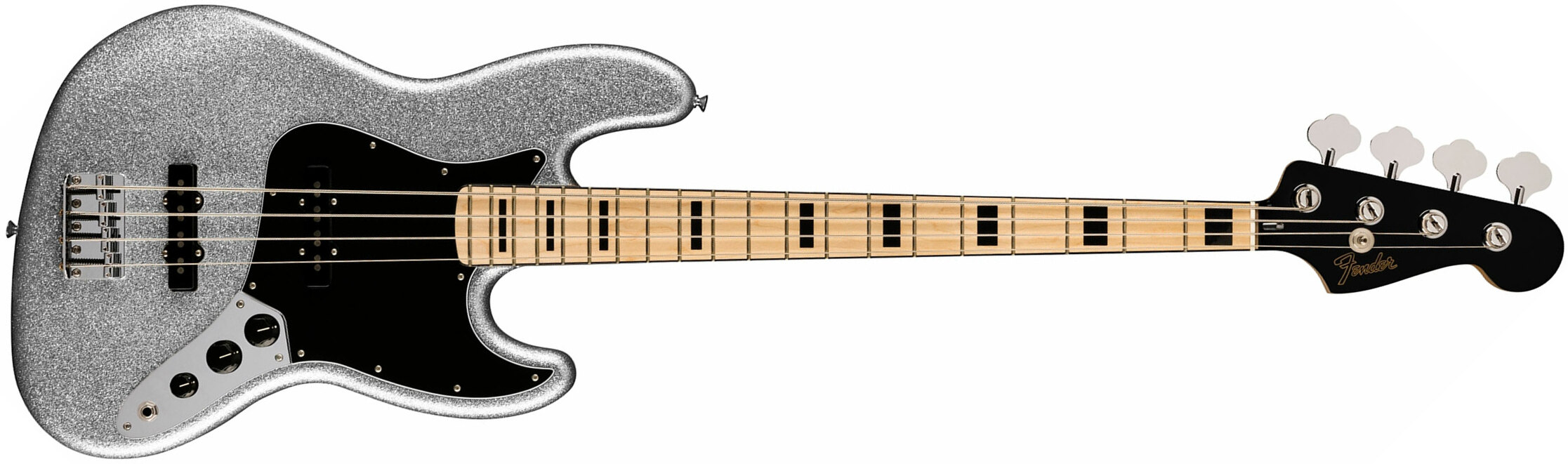 Fender Mikey Way Jazz Bass Ltd Signature Mex Mn - Silver Sparkle - Solid body elektrische bas - Main picture
