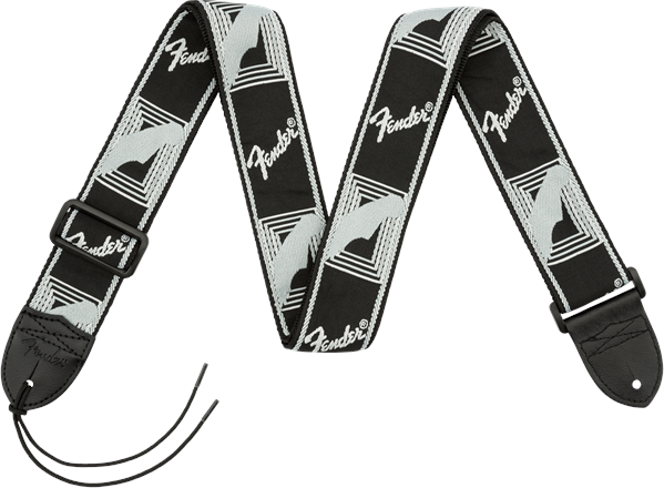 Fender Monogrammed Cotton 2inc.5cm Black Grey Dark Grey - Gitaarriem - Main picture