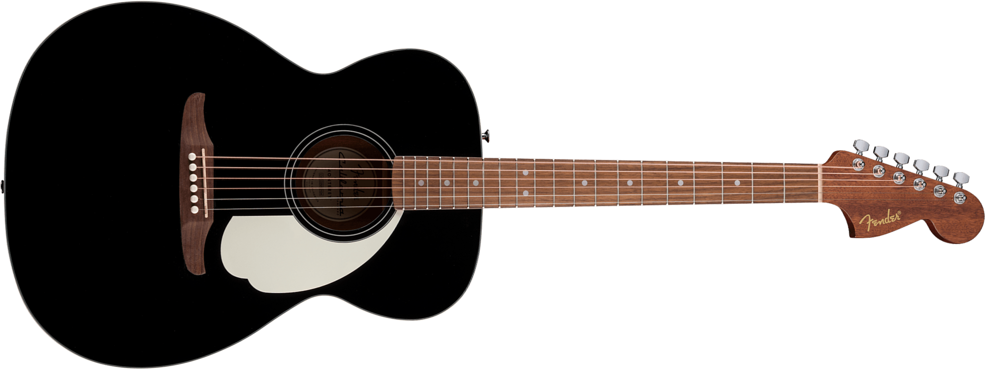 Fender Monterey California Standard Om Epicea Sapele Wal - Black - Folk gitaar - Main picture