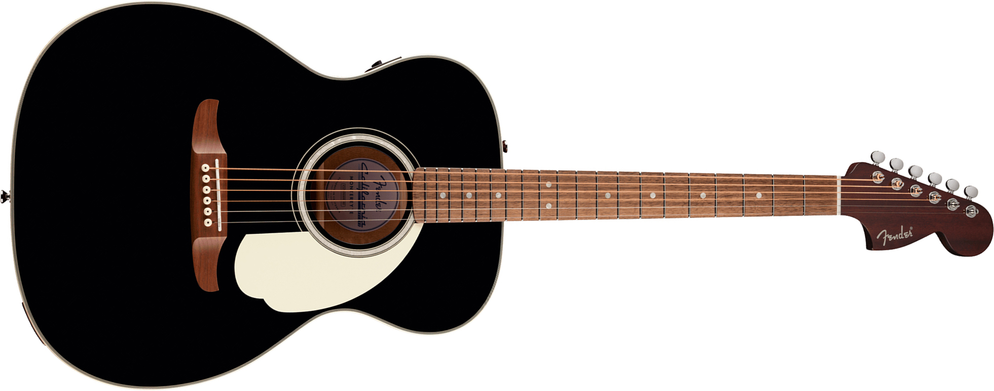 Fender Monterey Deluxe E California Orchestra Om Epicea Acajou Noy - Black - Folk gitaar - Main picture