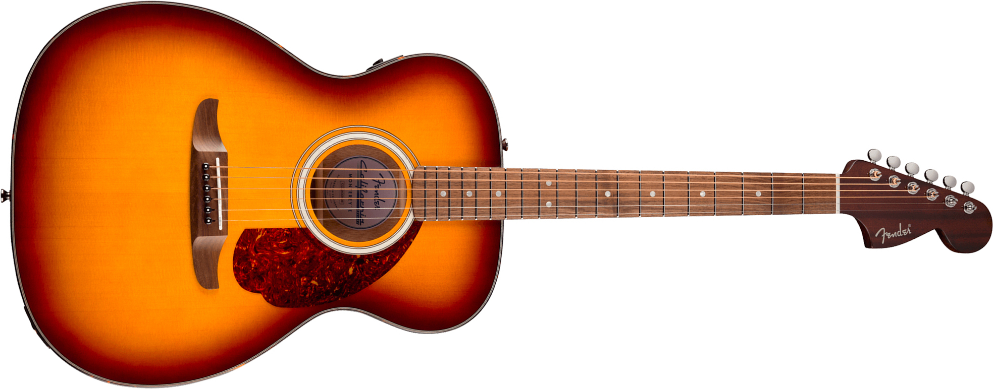 Fender Monterey Deluxe E California Orchestra Om Epicea Acajou Noy - Honey Sunburst - Folk gitaar - Main picture
