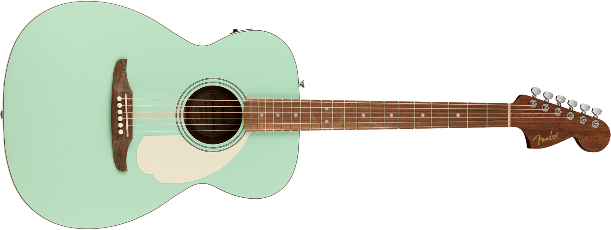Fender Monterey E California Standard Om Epicea Sapele Wal - Surf Green - Folk gitaar - Main picture