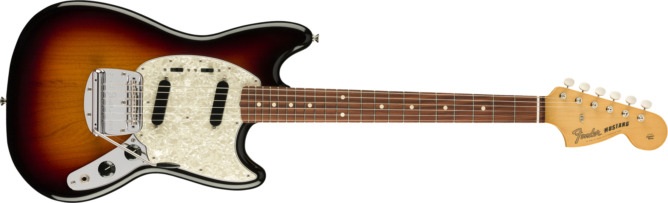 Fender Mustang 60s Vintera Vintage Mex Pf - 3-color Sunburst - Retro-rock elektrische gitaar - Main picture