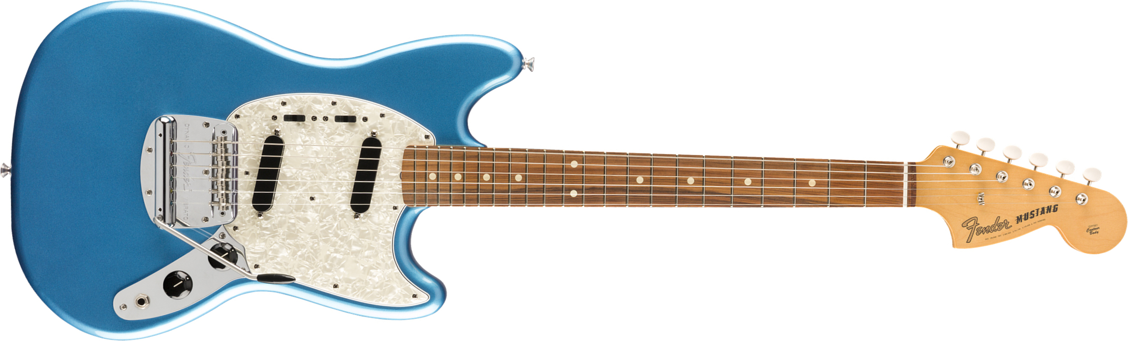 Fender Mustang 60s Vintera Vintage Mex Pf - Lake Placid Blue - Retro-rock elektrische gitaar - Main picture