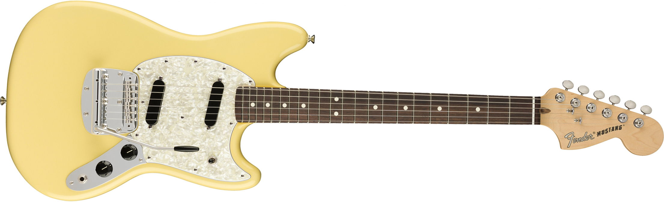Fender Mustang American Performer Usa Ss Rw - Vintage White - Guitarra eléctrica de doble corte. - Main picture