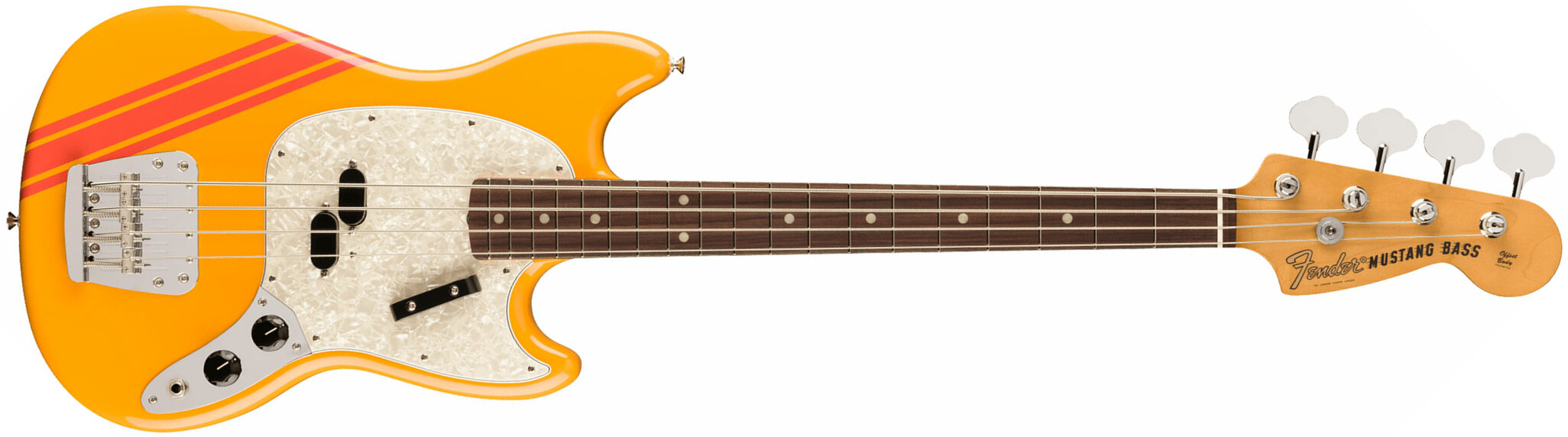 Fender Mustang Bass 70s Competition Vintera 2 Rw - Competition Orange - Solid body elektrische bas - Main picture