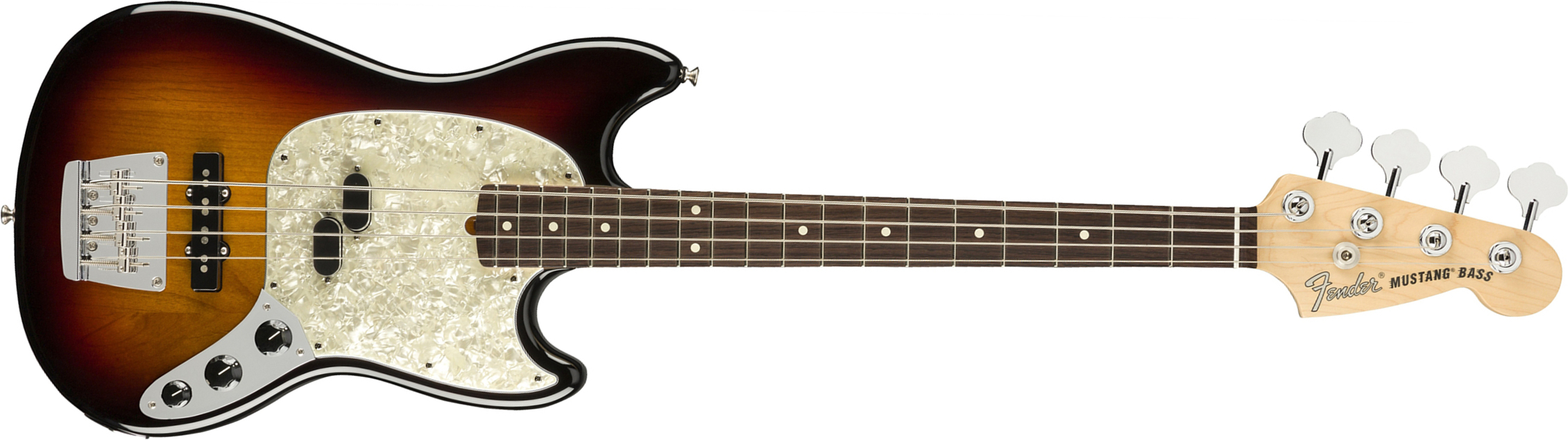Fender Mustang Bass American Performer Usa Rw - 3-color Sunburst - Short scale elektrische bas - Main picture
