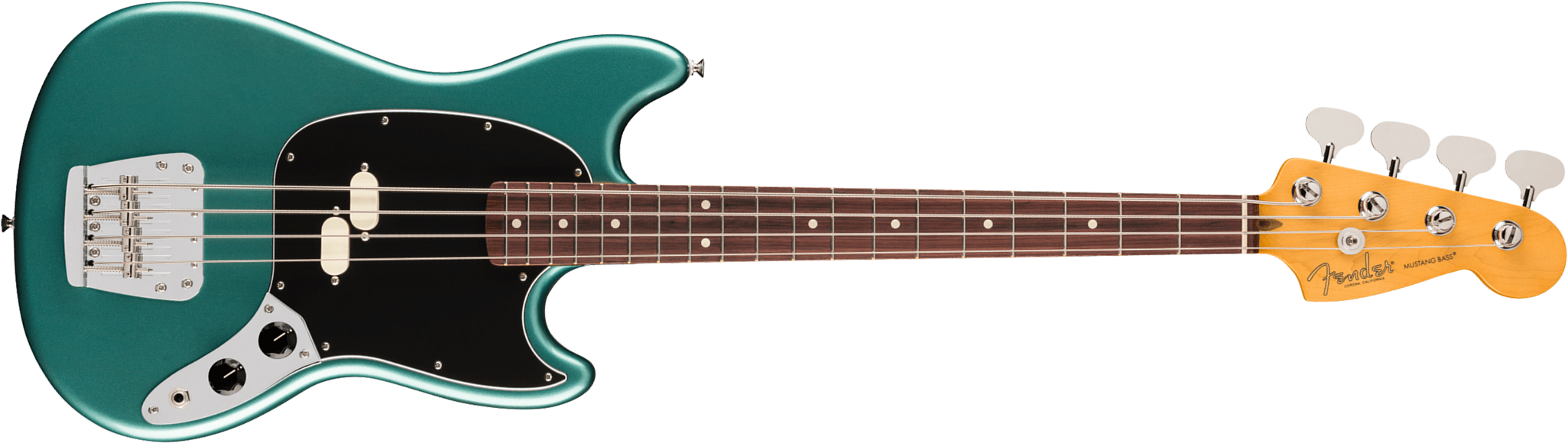 Fender Mustang Bass Classic American Pro Usa Shsc Rw - Faded Sherwood Green Metallic - Solid body elektrische bas - Main picture