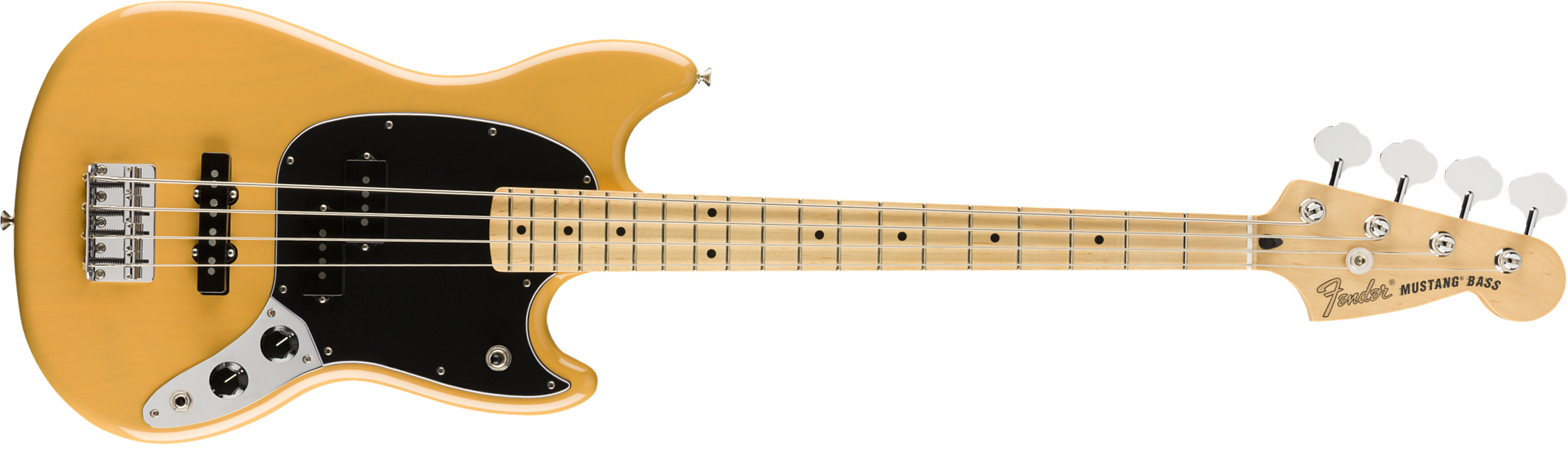 Fender Mustang Bass Pj Player Ltd Mex Mn - Butterscotch Blonde - Short scale elektrische bas - Main picture