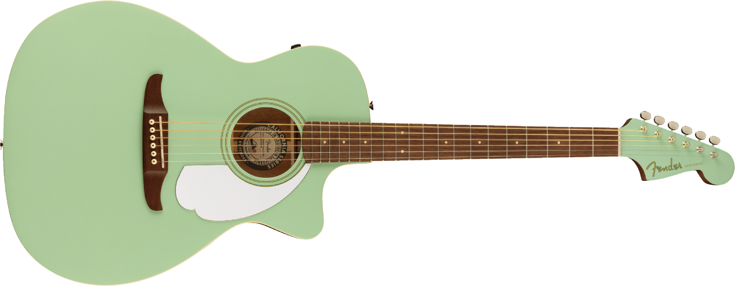 Fender Newport Player Cw Epicea Sapelle - Surf Green - Elektro-akoestische gitaar - Main picture