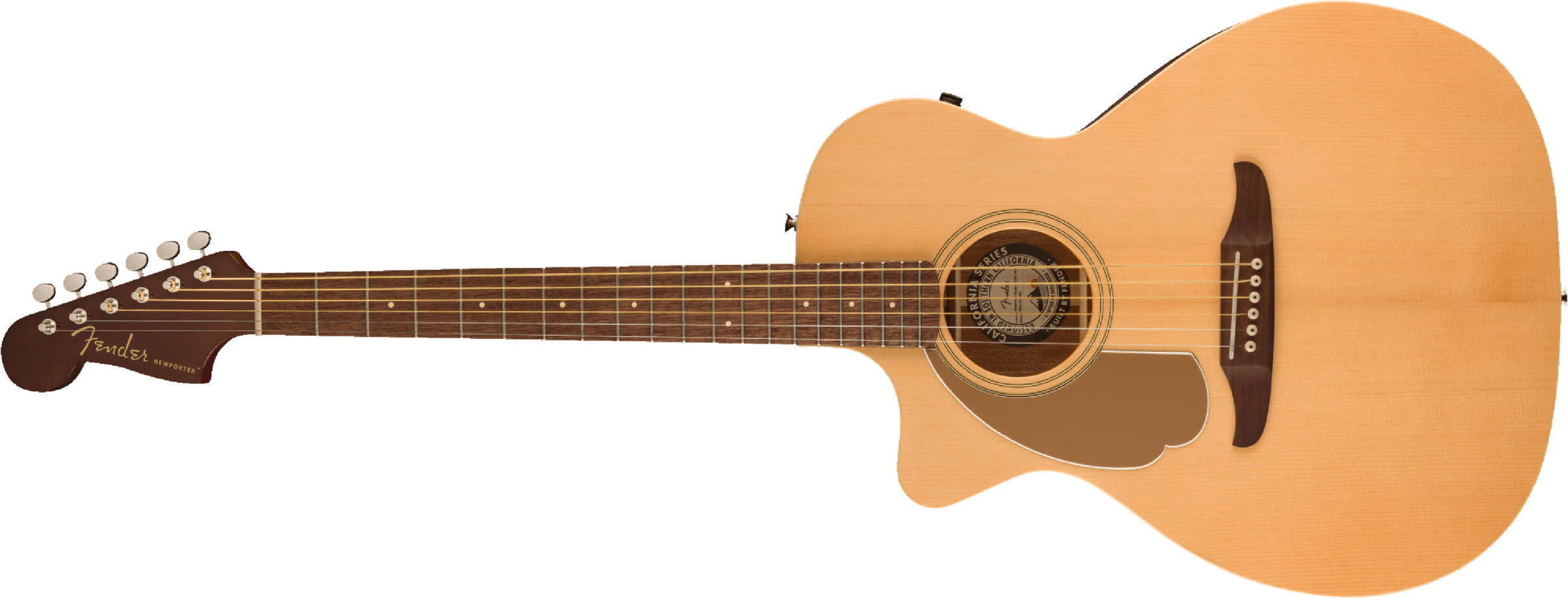 Fender Newporter Player Auditorium Gaucher Cw Epicea Acajou Wal - Natural - Volksgitaar - Main picture