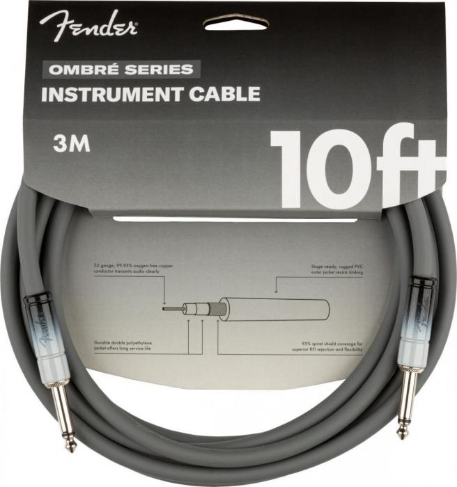 Kabel Fender Ombré Instrument Cable, Straight/Straight, 10ft - Silver Smoke