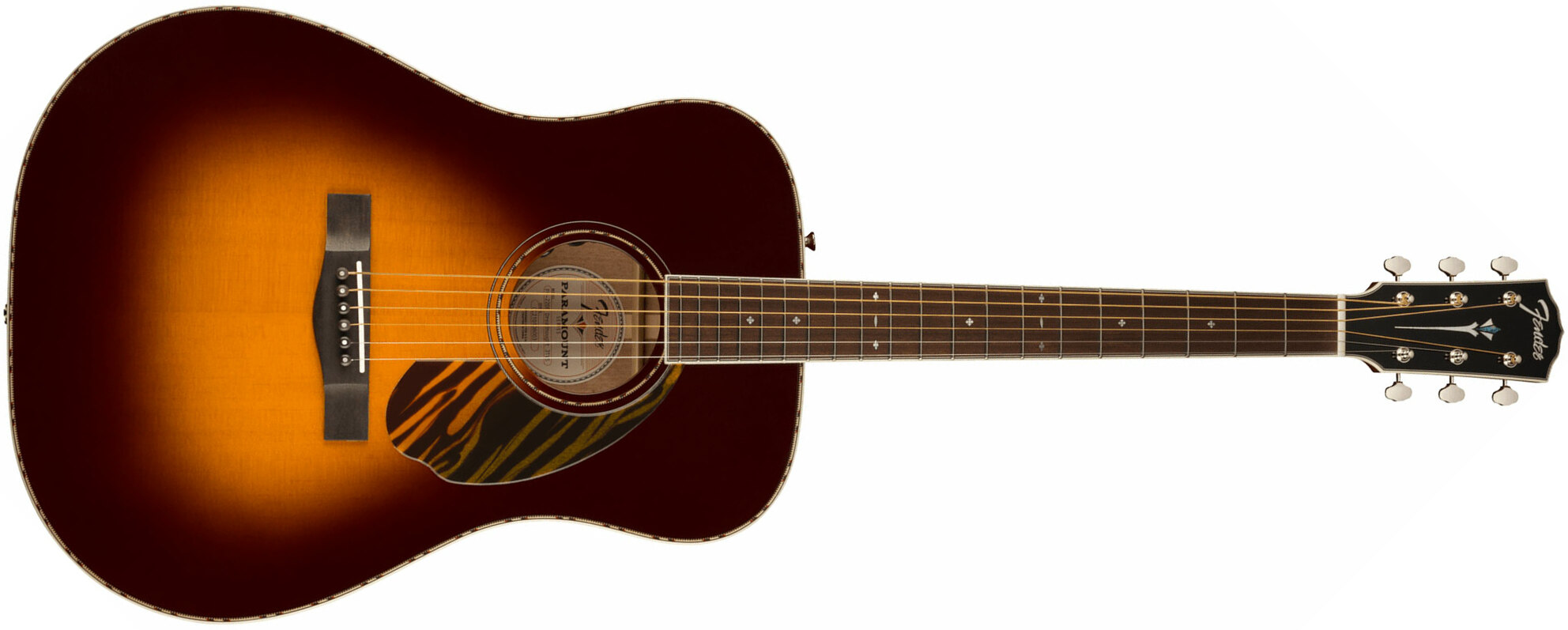 Fender Pd-220e Paramount Dreadnought Epicea Acajou Ova - 3-tone Vintage Sunburst - Elektro-akoestische gitaar - Main picture