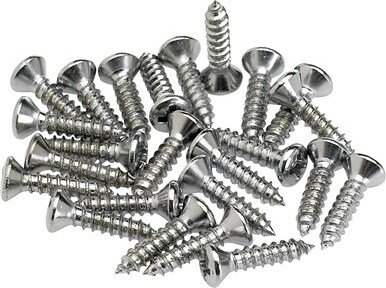 Fender Pickguard - Control Plate Mounting Screws (24) Chrome - Schroef - Main picture