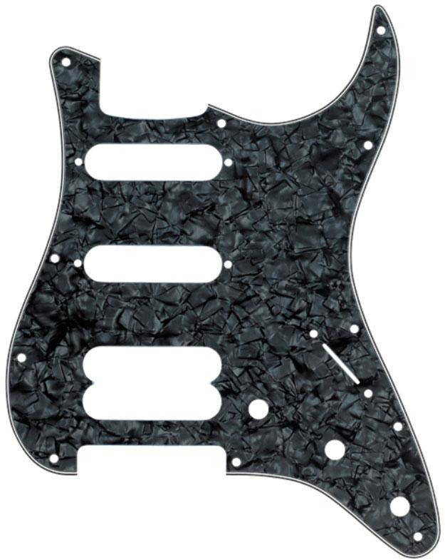 Pickguard Fender Pickguard Stratocaster HSS Modern 11-Hole - Black Pearl