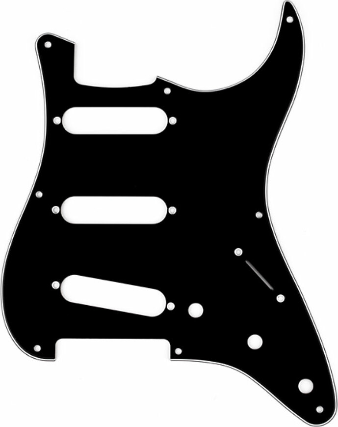 Fender Pickguard Strat Sss '50s Vintage 8-hole 3-ply Black - Pickguard - Main picture