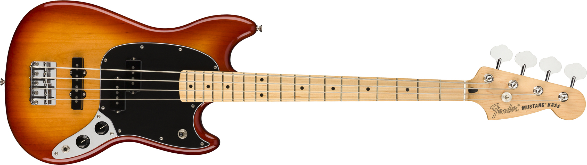 Fender Player Mustang Bass Mex Pj Mn - Sienna Sunburst - Short scale elektrische bas - Main picture