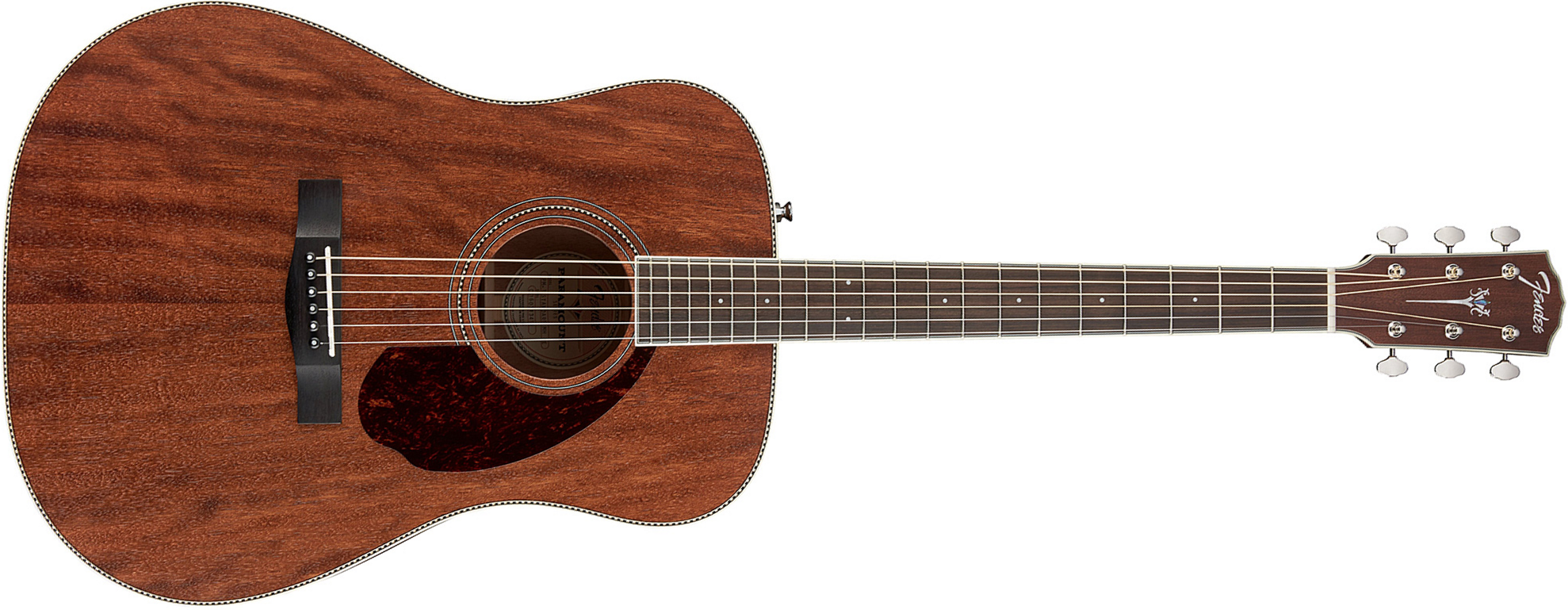 Fender Pm-1 Standard All Mahogany Case Paramount Dreadnought Tout Acajou 2016 - Natural Open Pore - Elektro-akoestische gitaar - Main picture