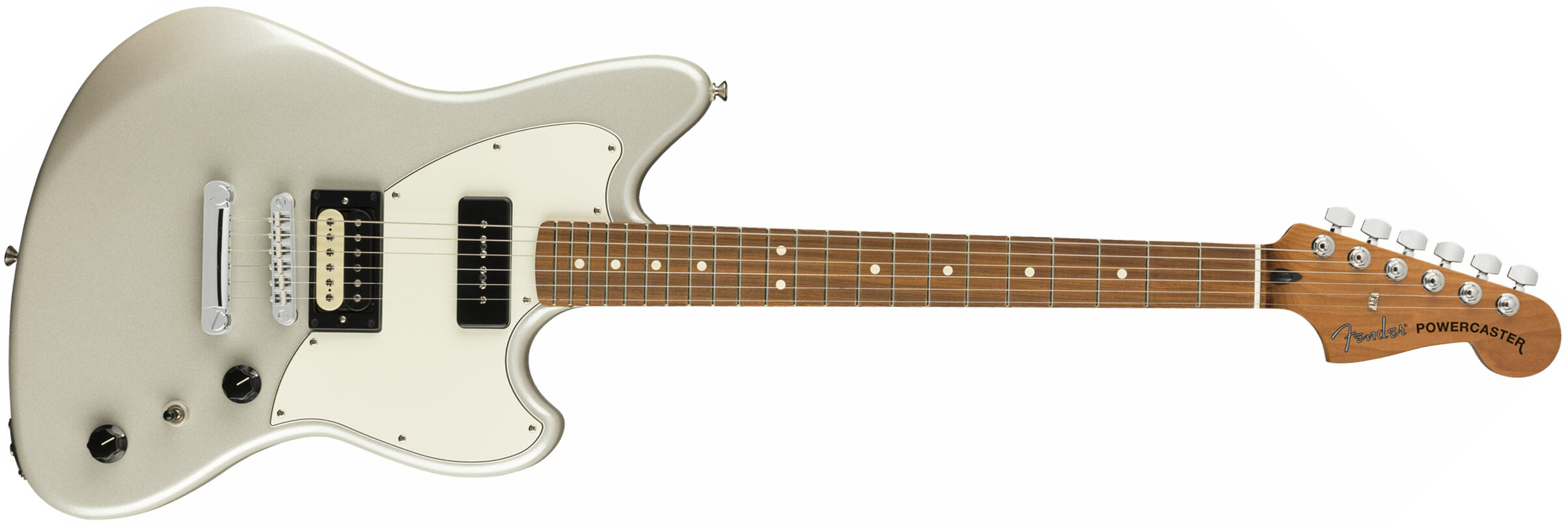 Fender Powercaster Alternate Reality Ltd Hp90 Ht Pf - White Opal - Retro-rock elektrische gitaar - Main picture