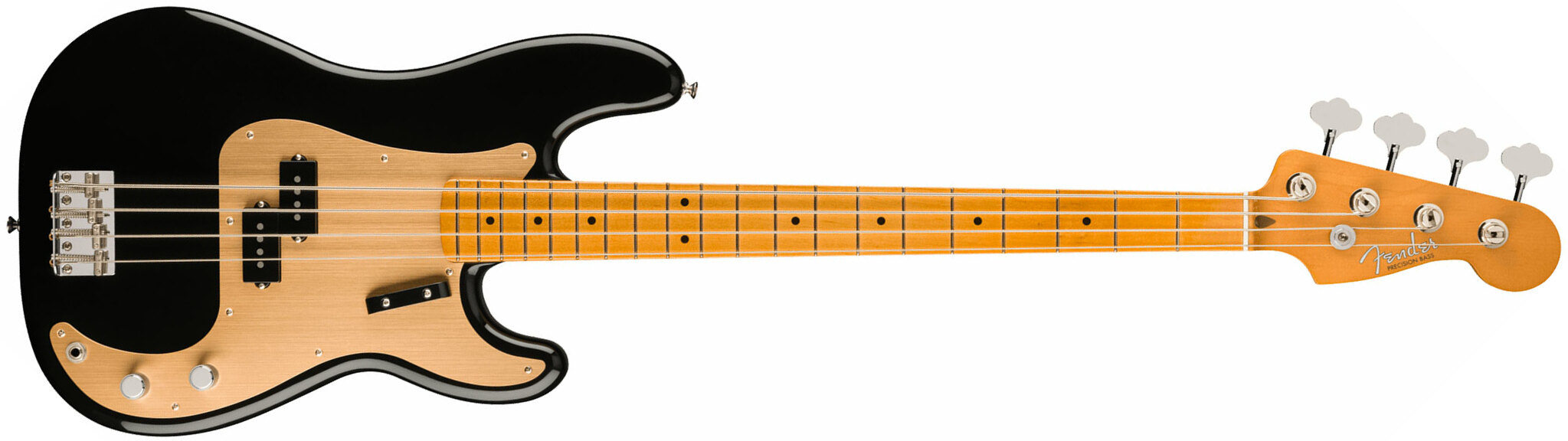 Fender Precision Bass 50s Vintera Ii Mex Mn - Black - Solid body elektrische bas - Main picture