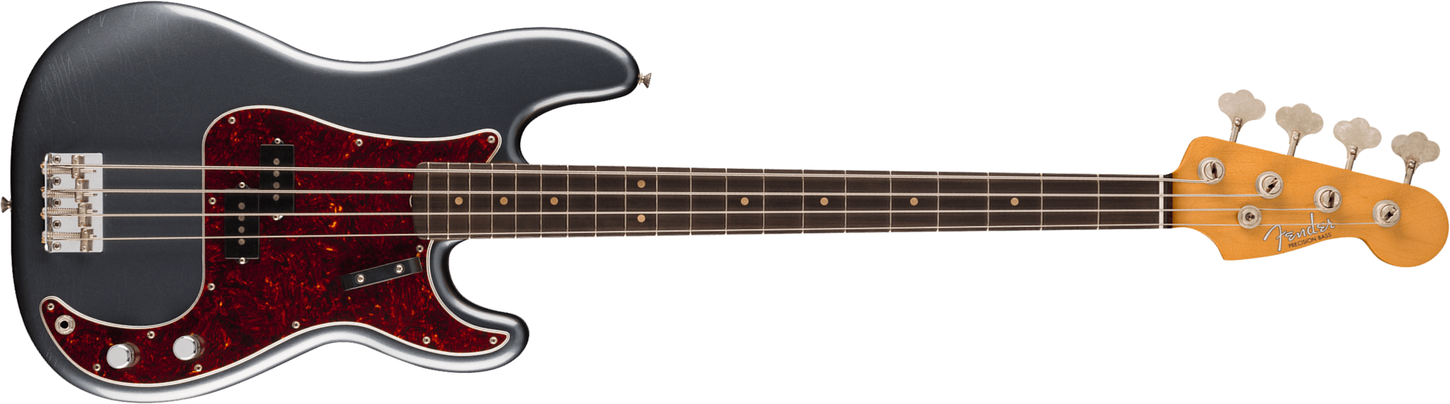 Fender Precision Bass 60s Road Worn Vintera 2 Ltd Mex Rw - Charcoal Frost Metallic - Solid body elektrische bas - Main picture