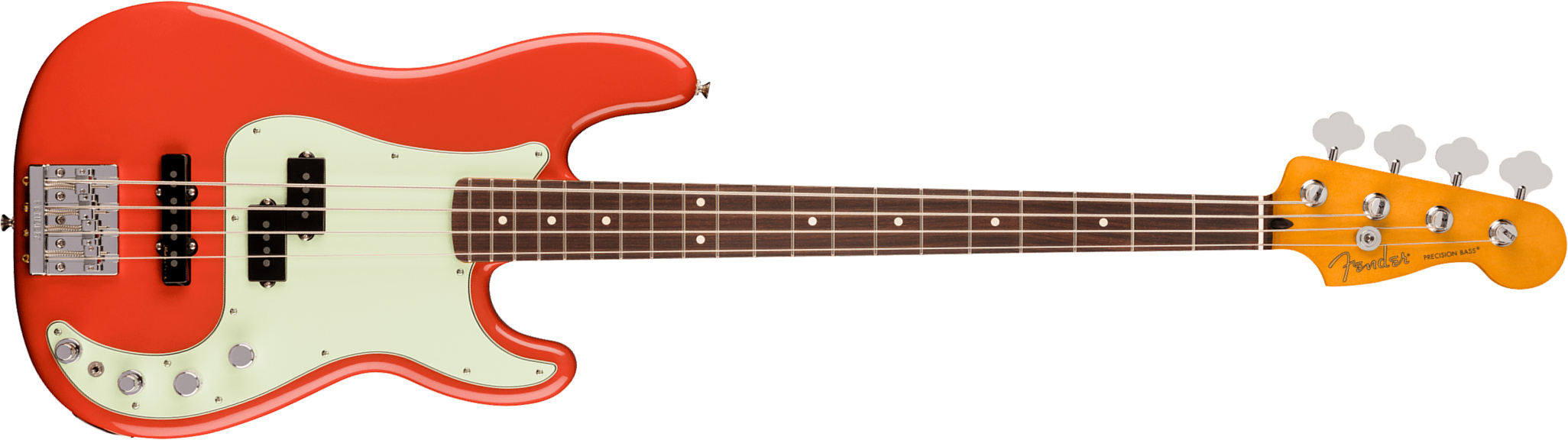 Fender Precision Bass Active Player Ii Modified Ltd Mex Rw - Fiesta Red - Solid body elektrische bas - Main picture
