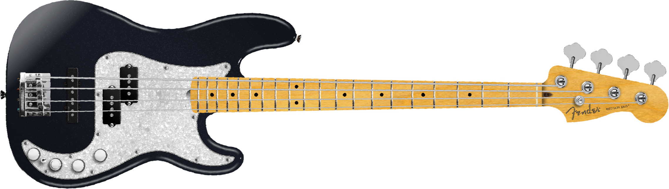 Fender Precision Bass Active Player Ii Modified Mex Mn - Dusk - Solid body elektrische bas - Main picture