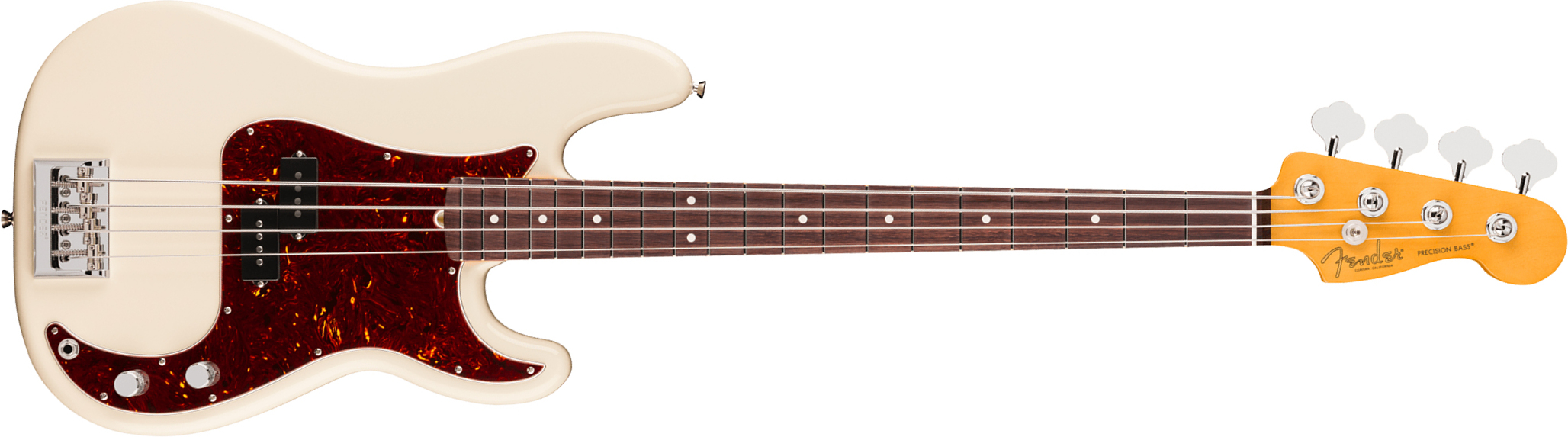 Fender Precision Bass American Pro. Usa Rw - Olympic White - Solid body elektrische bas - Main picture