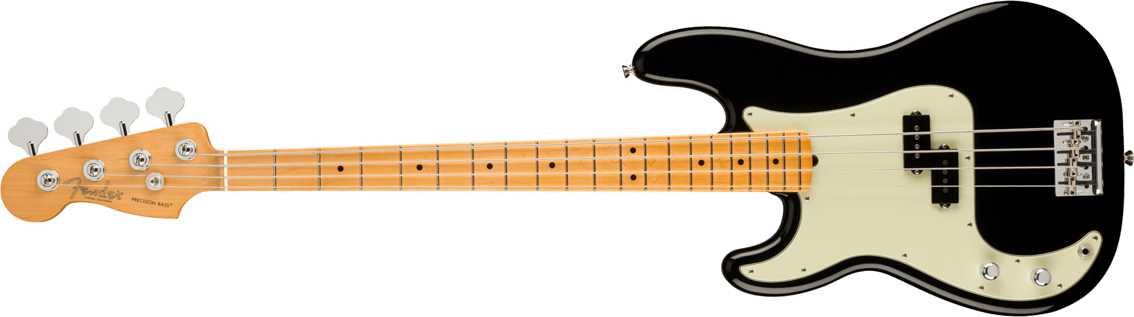 Fender Precision Bass American Professional Ii Lh Gaucher Usa Mn - Black - Solid body elektrische bas - Main picture