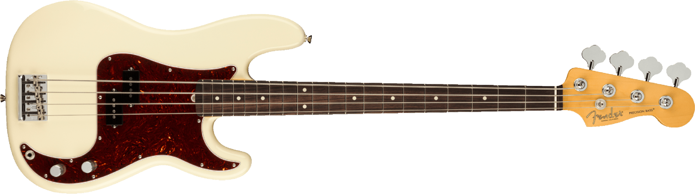 Fender Precision Bass American Professional Ii Usa Rw - Olympic White - Solid body elektrische bas - Main picture